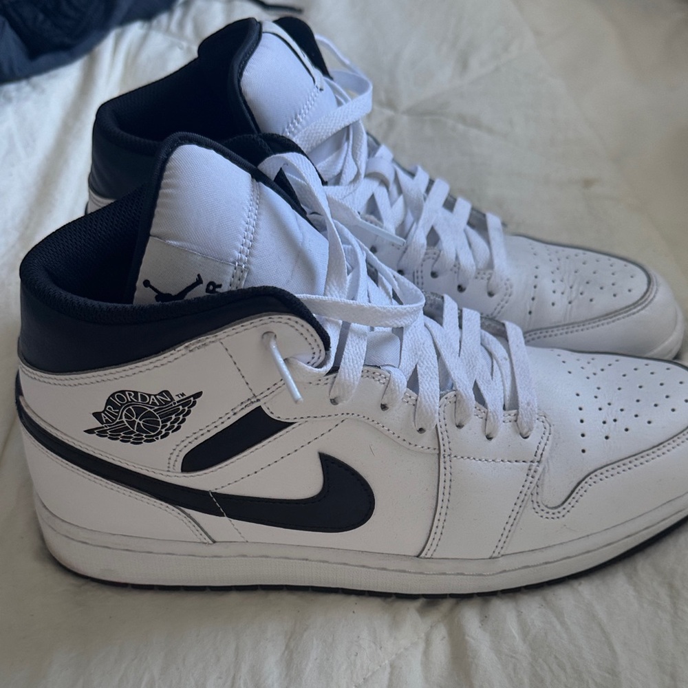 Jordan Men's White and Black Sneakers